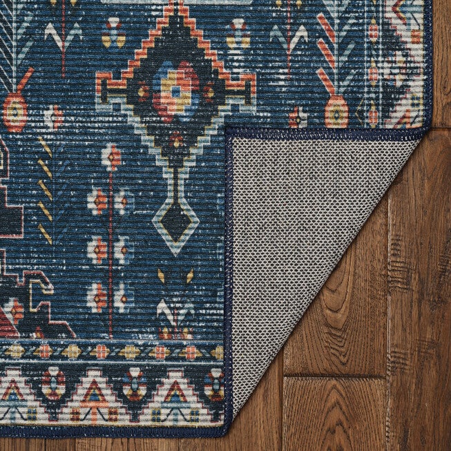 Washable Larson Navy/Ivory Rug, , on-hover image number 1