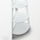5-Shelf Corner Ladder Bookcase - White, , alternate image number null