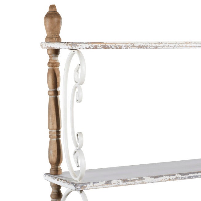 White Wood Farmhouse Shelving Unit, 75 inches x 32 inches x 16 inches, , alternate image number null
