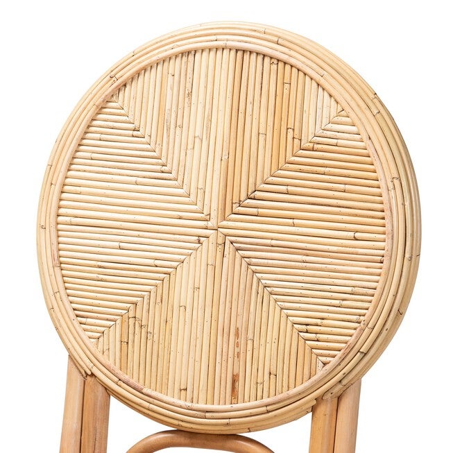 Carita Modern Bohemian Natural Brown Rattan Dining Chair, , alternate image number 4