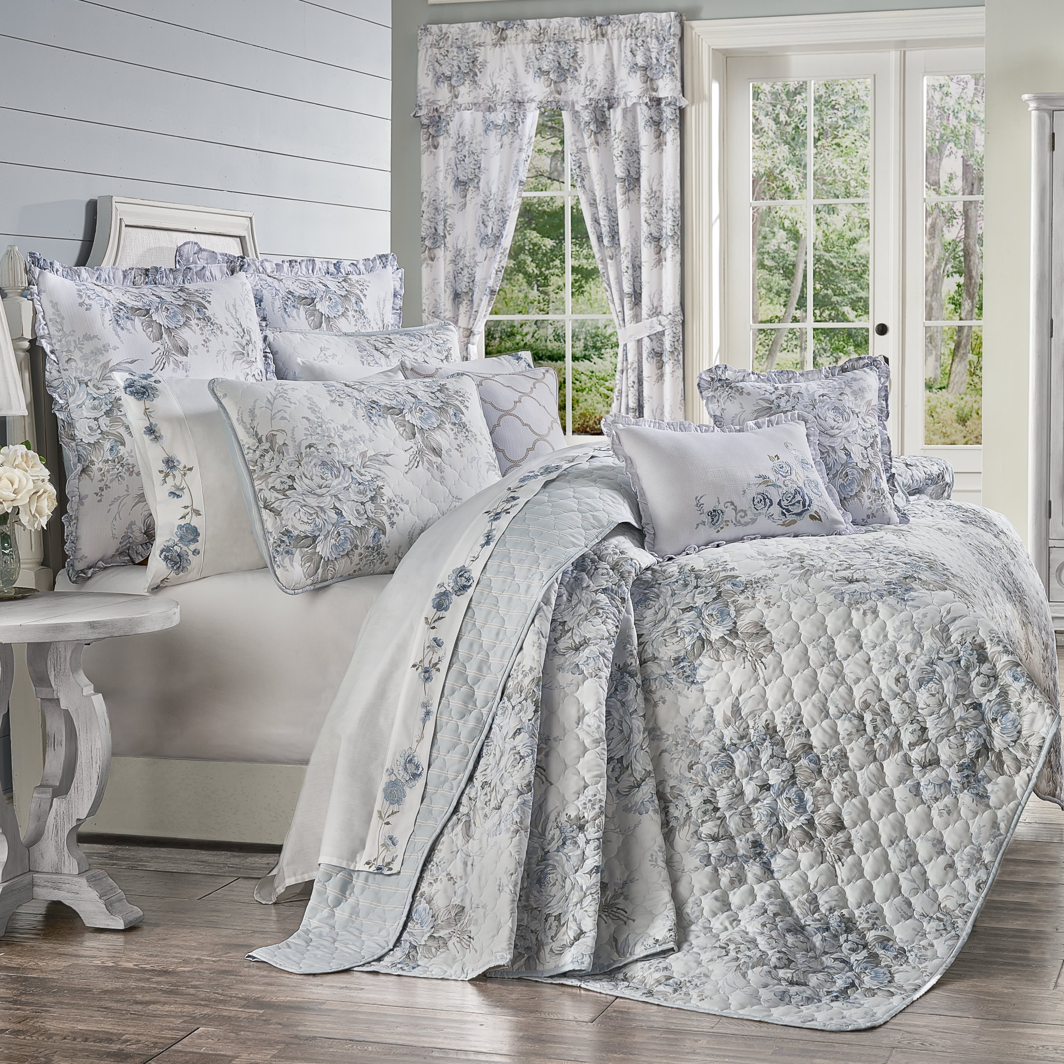 Estelle 3 Piece Quilt Set, BLUE, hi-res image number null