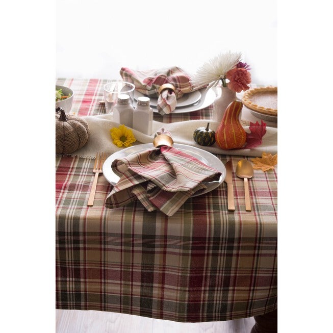 Give Thanks Plaid Tablecloth 60x120, , alternate image number null