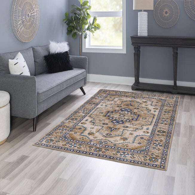 Washable Julian Ivory/Gold Rug, , alternate image number 5