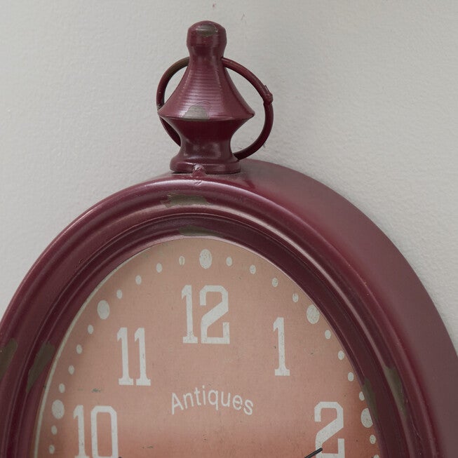 Set Of 4 Multi Colored Metal Vintage Wall Clock, , alternate image number null