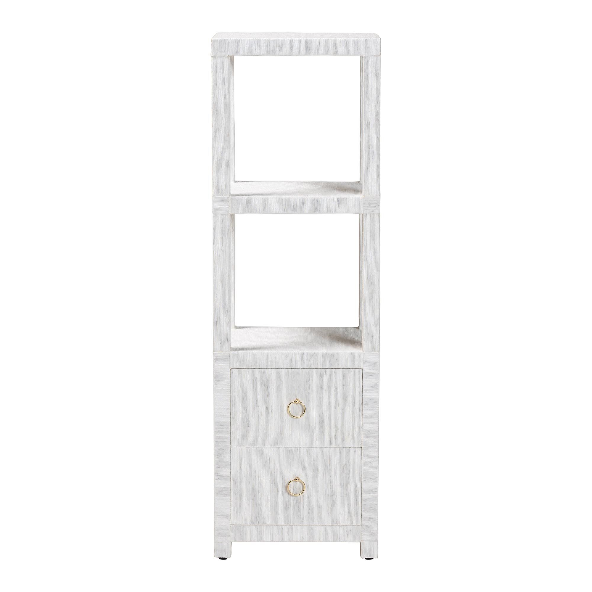 Xavier Grasscloth Tall Storage Cabinet, WHITE, alternate image number 3