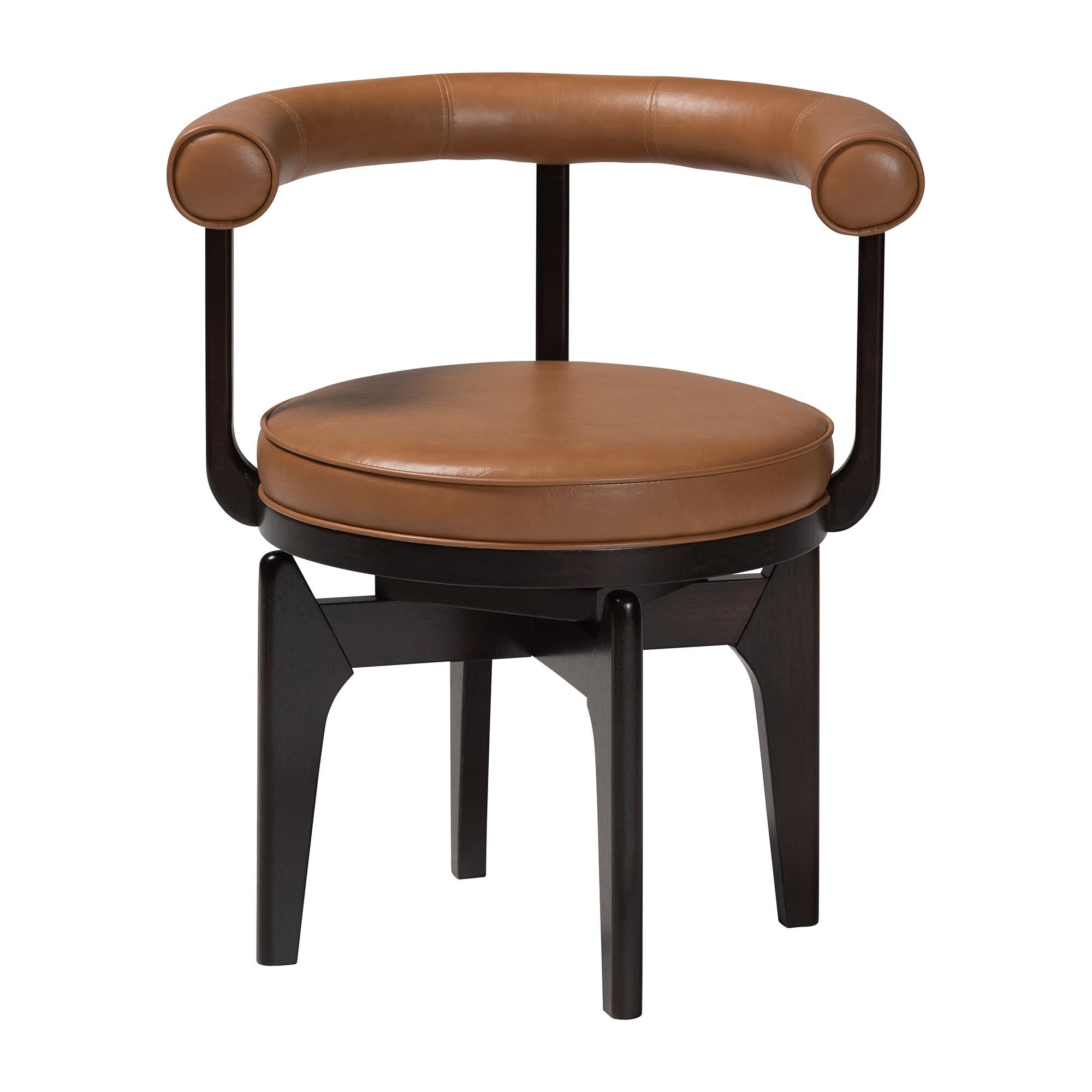 Delacruz Swivel Dining Chair, TAN, alternate image number 2