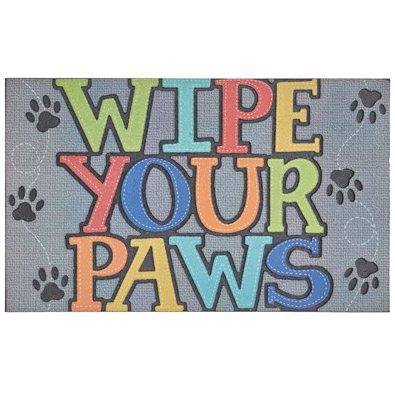 Wipe Your Paws Gray 1' 6" X 2' 6", GRAY, hi-res image number null