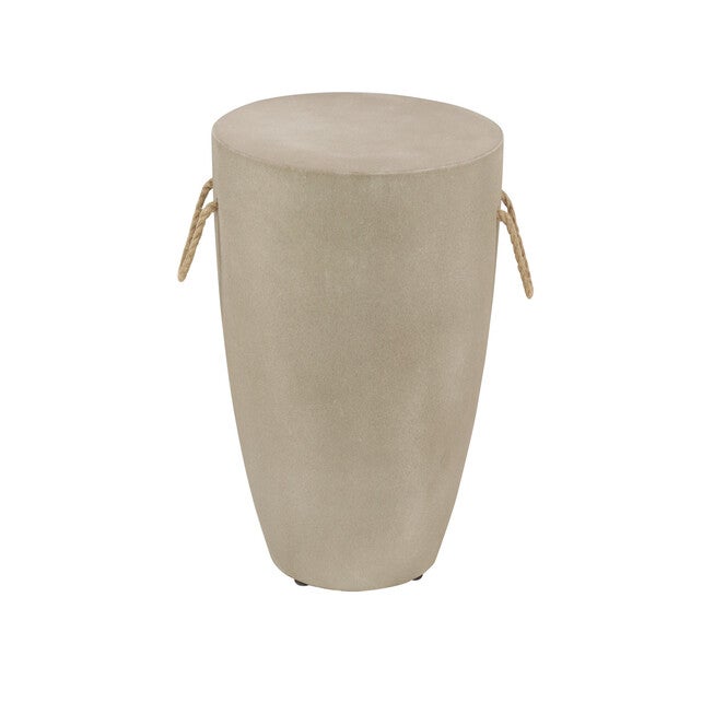 Grey Cement Modern Outdoor Accent Table, , on-hover image number 1