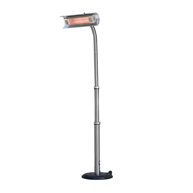 Stainless Steel Telescoping Offset Pole Mounted Infrared Patio Heater, STAINLESS STEEL, hi-res image number 0