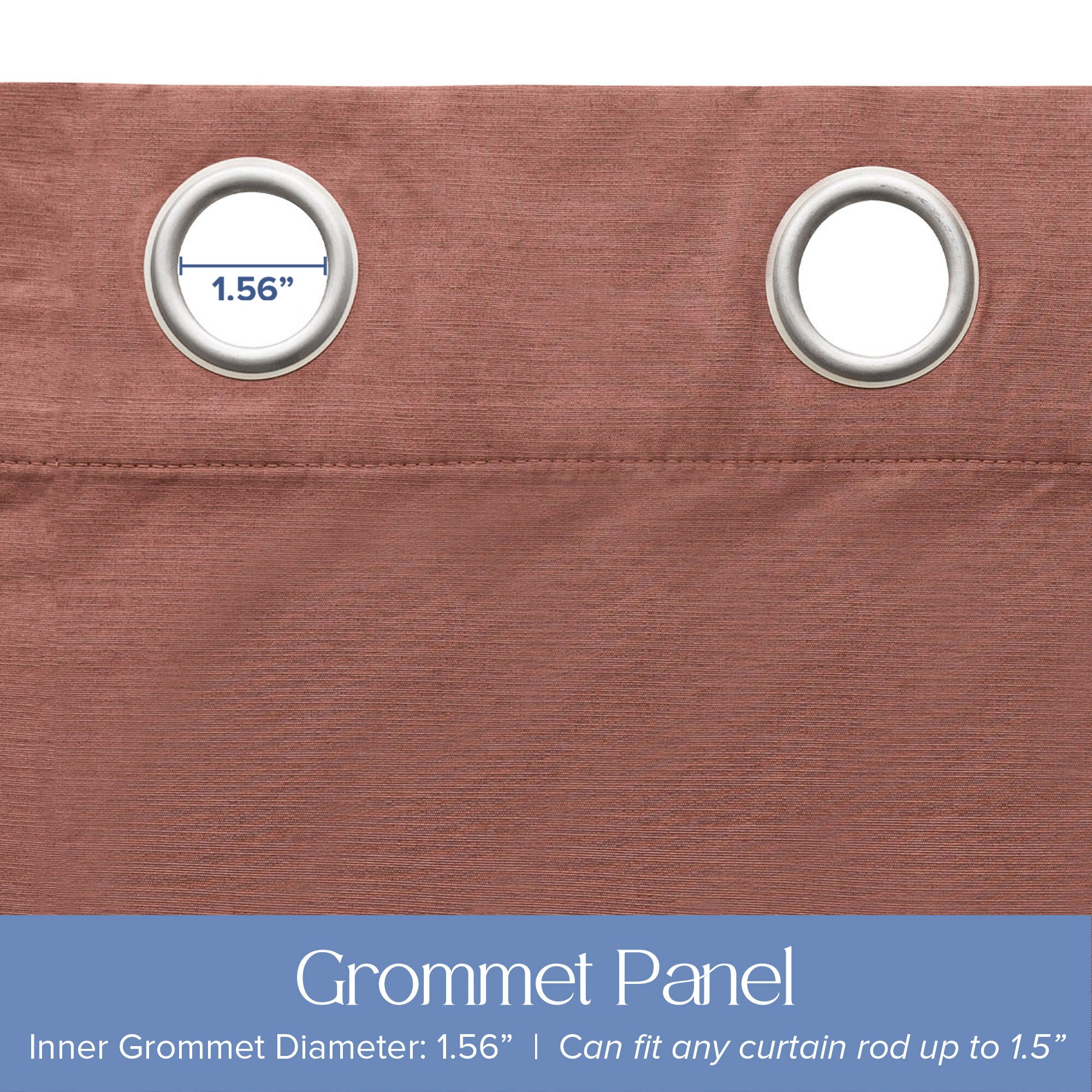 Brushed 100% Blackout Grommet Pair, CLAY, alternate image number 3