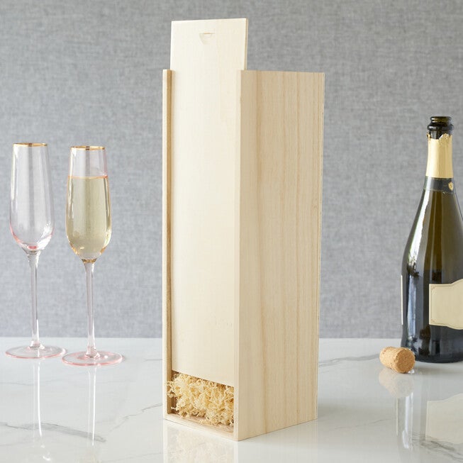 1-Bottle Wooden Wine Box, , on-hover image number null