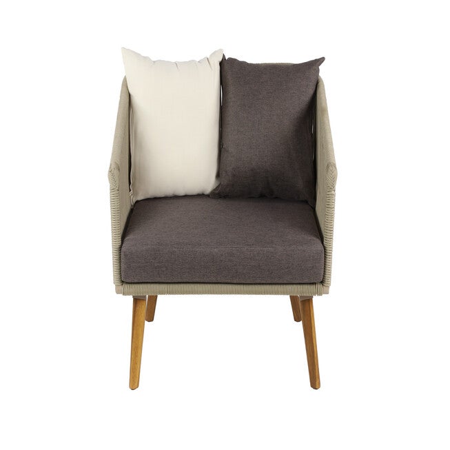 Grey Metal Modern Outdoor Chair, , alternate image number 2