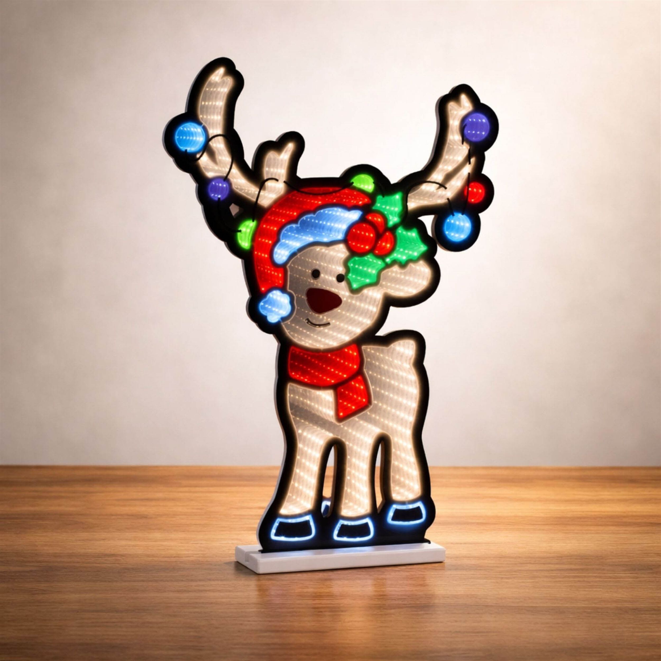 Reindeer with Holiday Lights Ekkolight 23.5 inches, MULTICOLOR, alternate image number 2