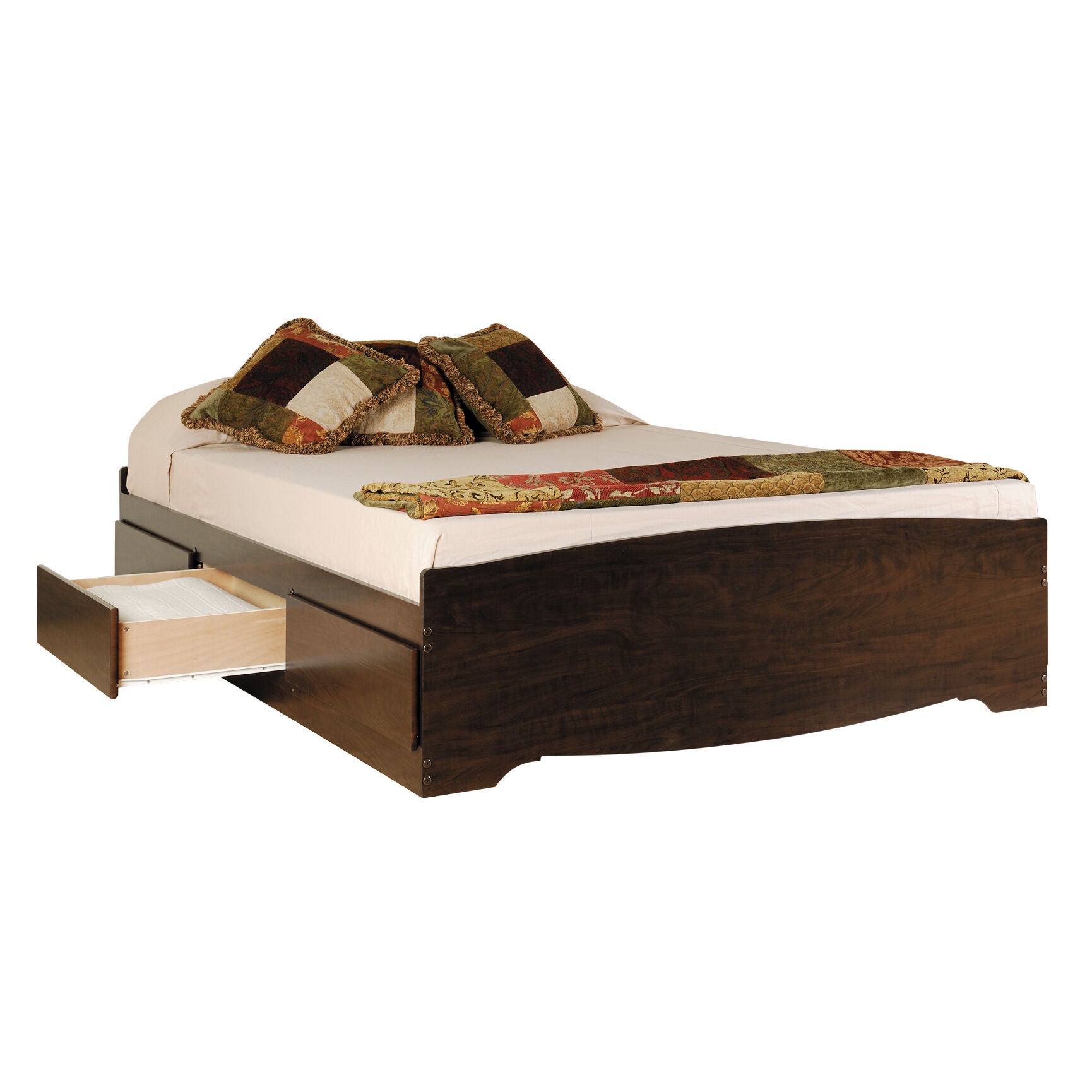 Queen Platform Bed with Storage Drawers | King Size