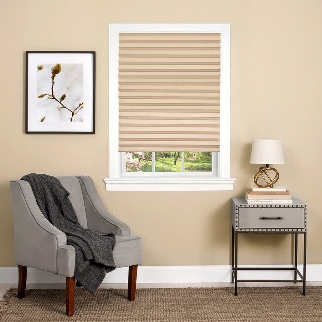 Cordless Room Darkening Vinyl Pleated Shade, LATTE, hi-res image number null