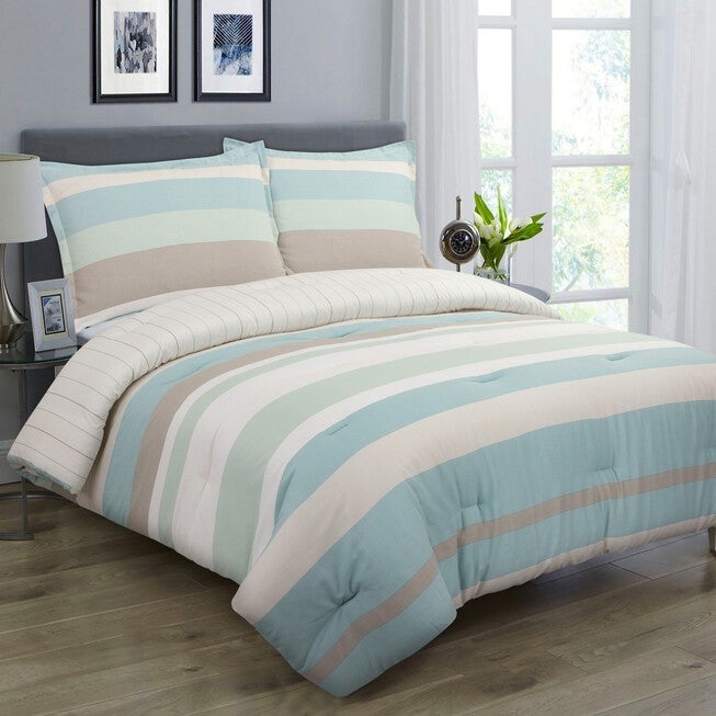 Coastal Stripe Duvet Cover Set, , alternate image number null