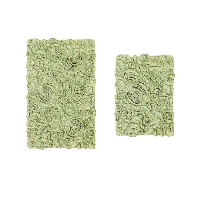 Bell Flower 2-Pc. Bath Rug Collection, GREEN, hi-res image number 0