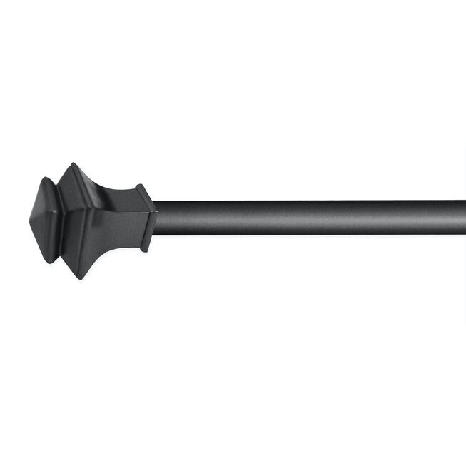 66 inches-120 inches Rod set with Square Finial, GRAPHITE, hi-res image number 0