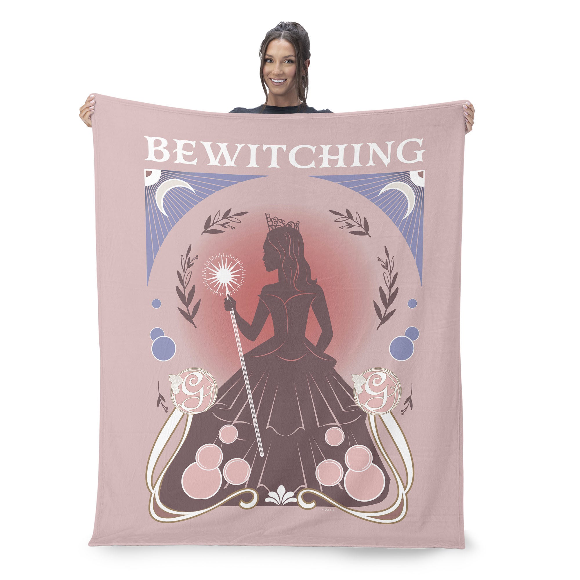 Wicked Bewitching Silk Touch Sherpa Throw Blanket 50x60 inches, PINK, on-hover image number 1