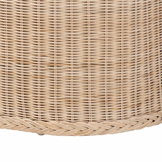 Barid Braided Natural Rattan Storage Bench, Oval, NATURAL, alternate image number 6