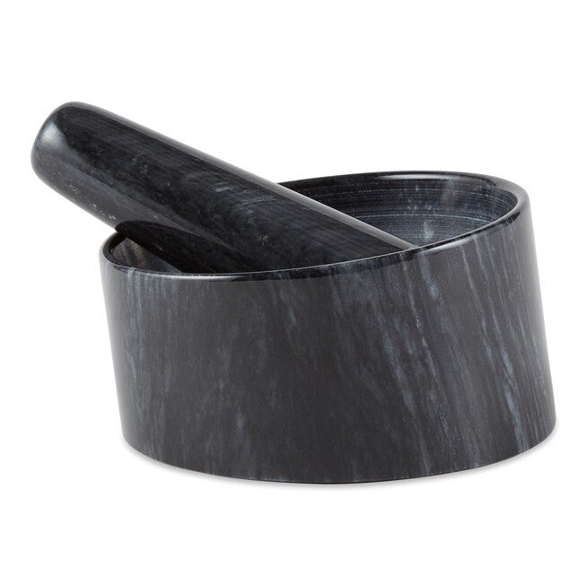 Marble Mortal and Pestle - Black, BLACK, hi-res image number 0