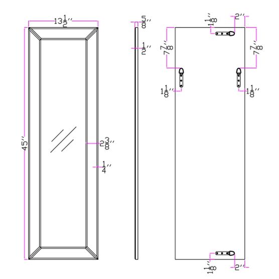 Halifax Long Beveled Edge Mirror, , alternate image number null