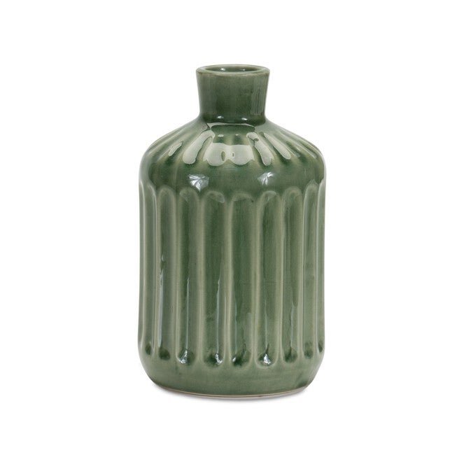Vase 7 inchesH Terra Cotta, GREEN, hi-res image number null