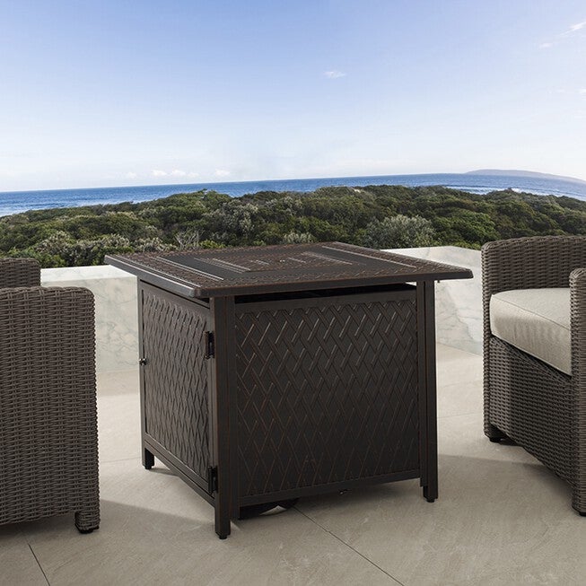 Downey 32 inches Square Aluminum LPG/NG Fire Pit, , alternate image number null
