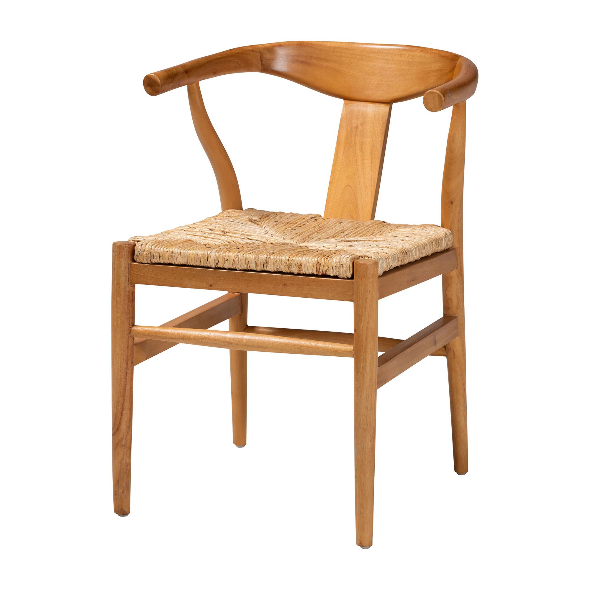 Fika Dining Chair with Woven Seagrass Seat, HONEY, alternate image number 1