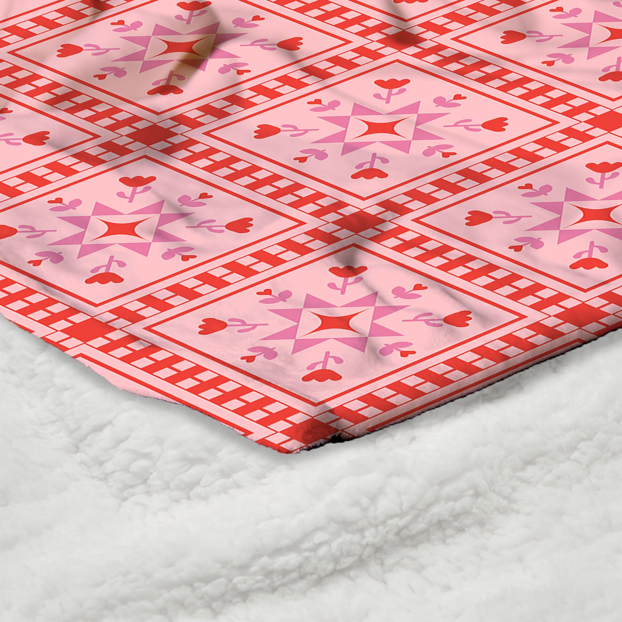 Valentine's Day Quilted Silk Touch Sherpa Throw Blanket 50x60 Inches, QUILTED THRO, alternate image number 4