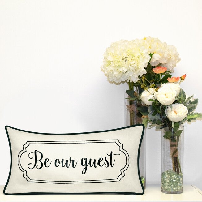 Celebrations ""Be Our Guest"" Embroidered Decorative Pillow , , alternate image number 5