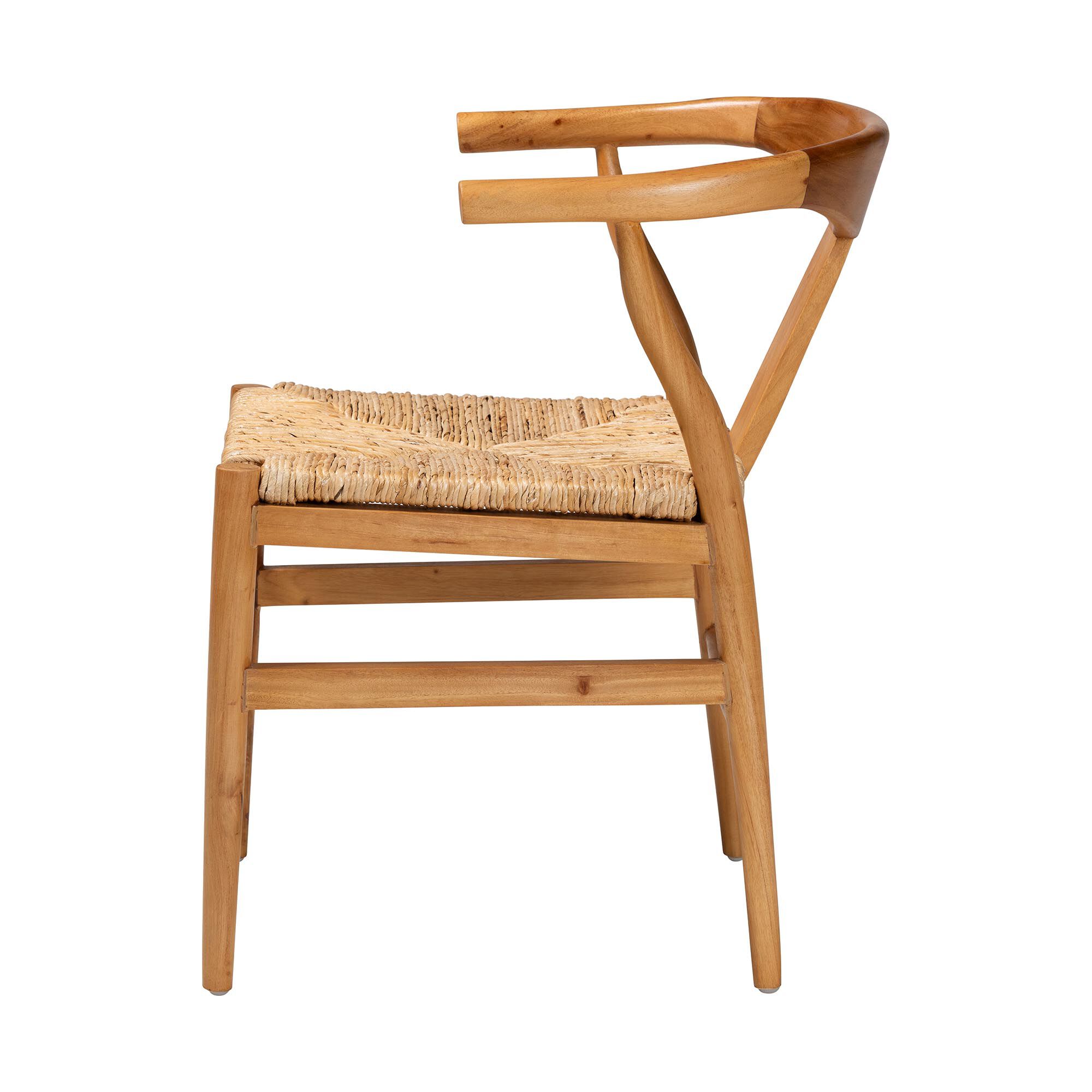 Fika Dining Chair with Woven Seagrass Seat, HONEY, alternate image number 3