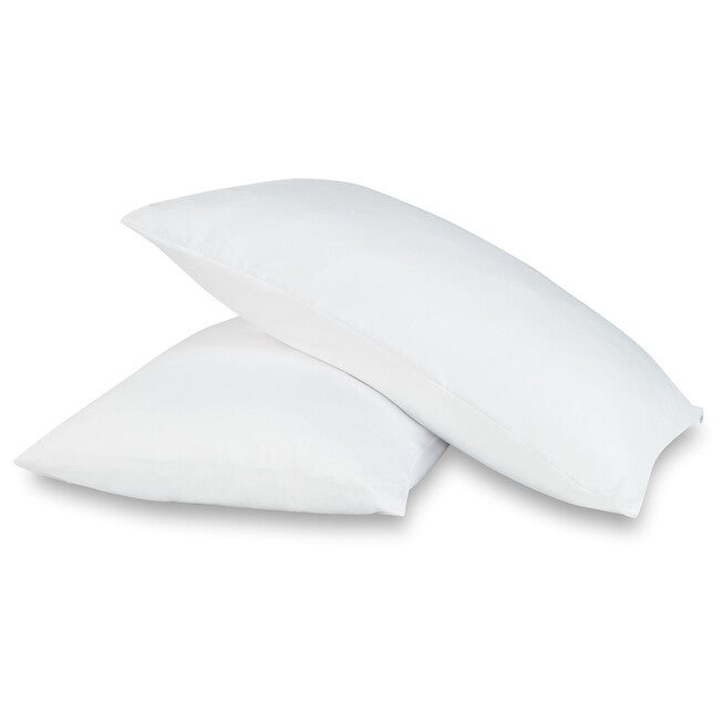 All-In-One Performance Stretch Moisture Wicking Pillow Protector 2-Pack, Standard/Queen, WHITE, hi-res image number 0