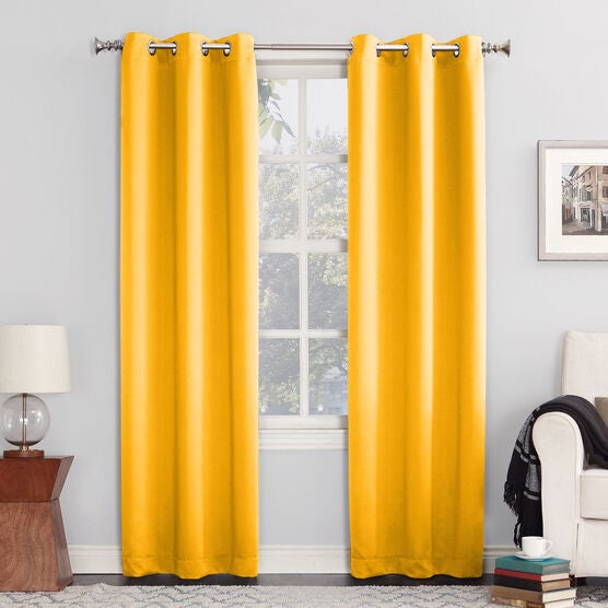 Sun Zero™ Blackout Greenwich Grommet Panel, GOLD, hi-res image number null