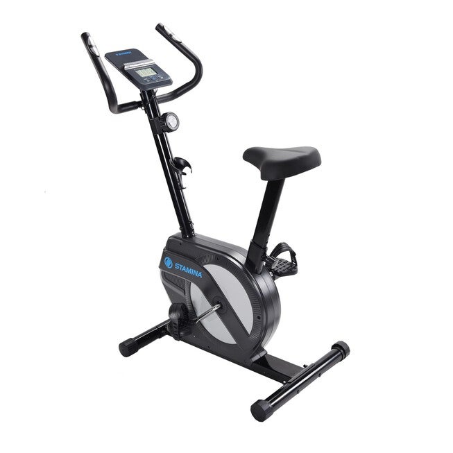 Stamina Upright Exercise Bike, BLACK GREY, hi-res image number 0