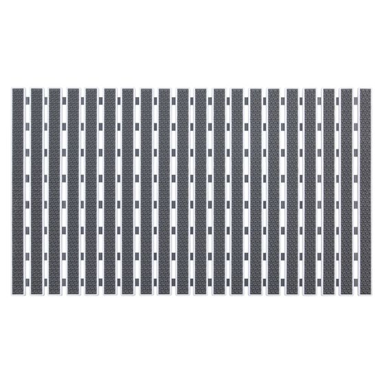 Slat Non-Slip Bath Tub and Shower Mat, Grey, GREY, hi-res image number null