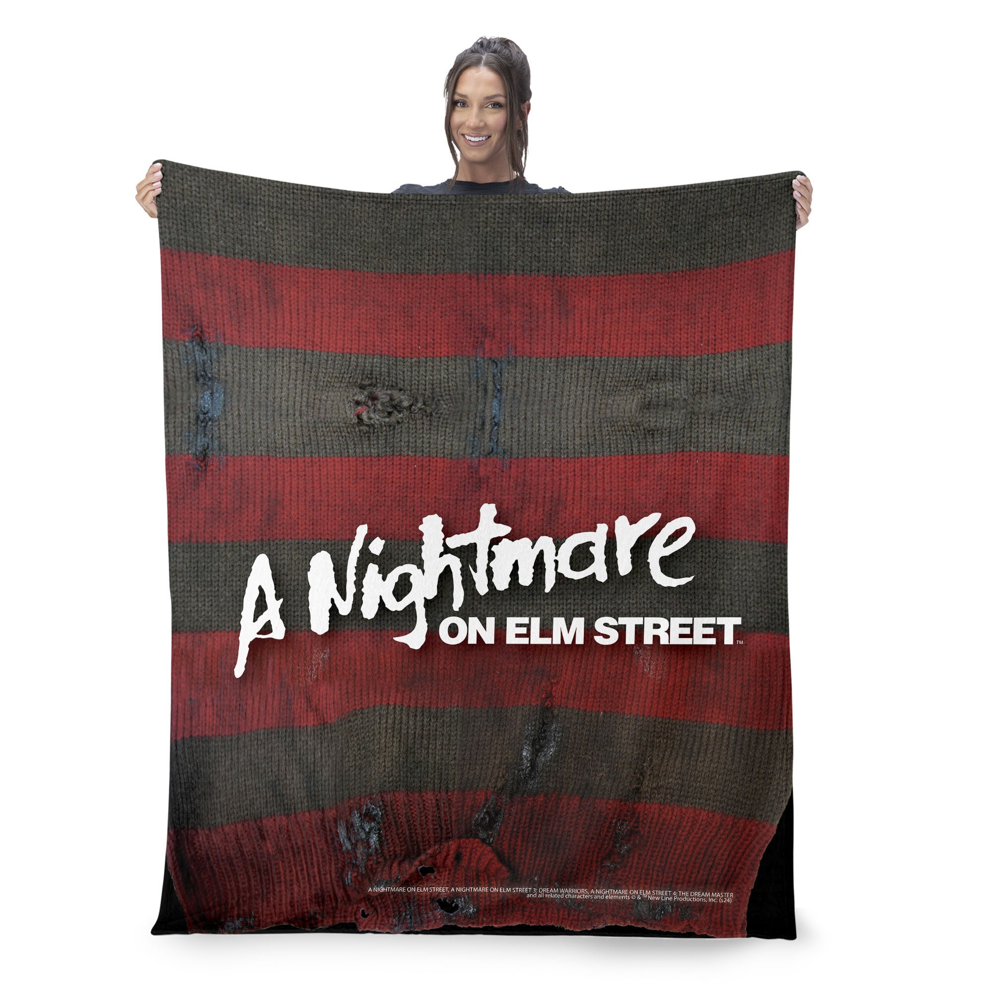 Warner Bros. Nightmare on Elm Street Sweater Silk Touch Throw Blanket 40X50 Inches, ELM STREET, on-hover image number 1