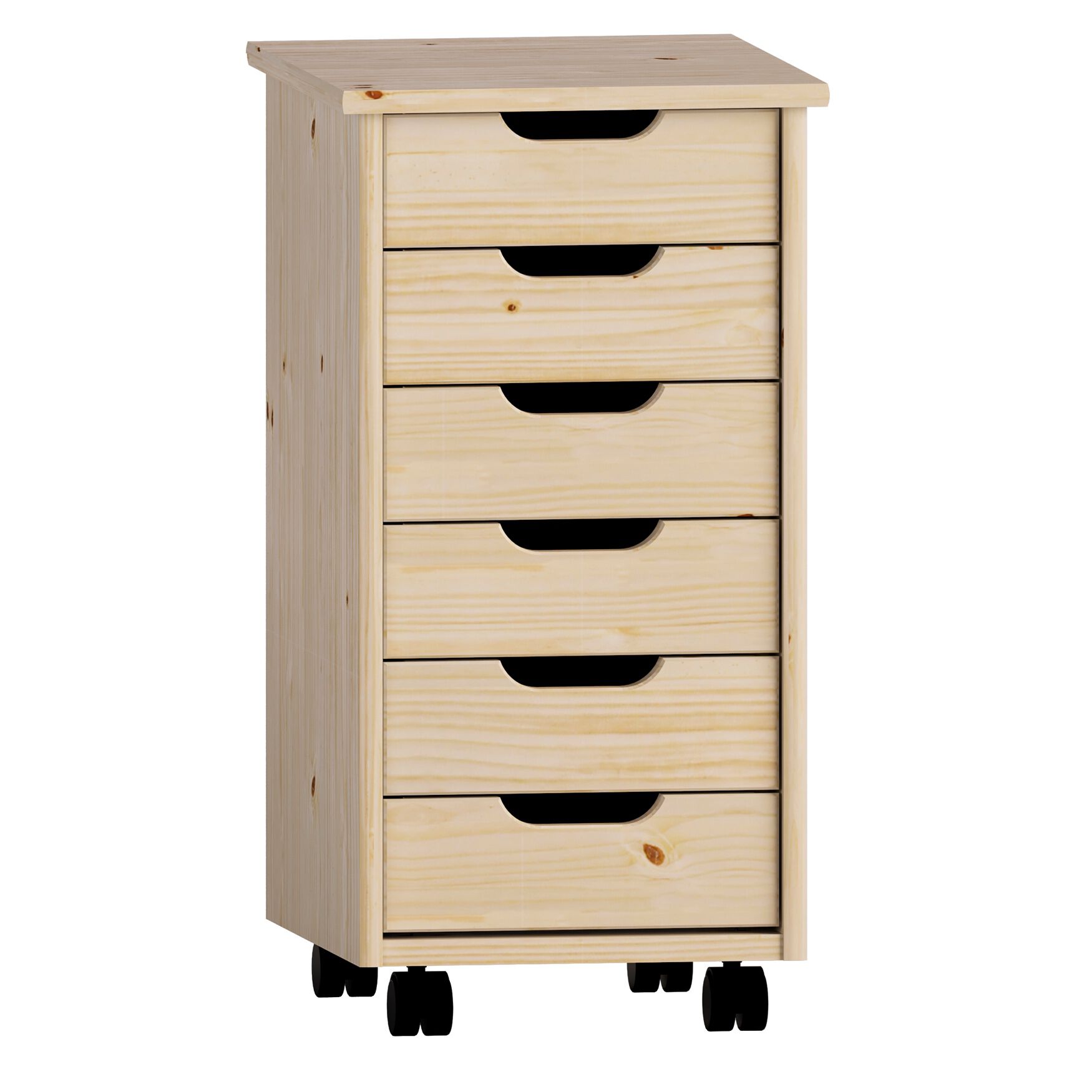Croghan Six Drawer Rolling Storage Cart, , alternate image number 2