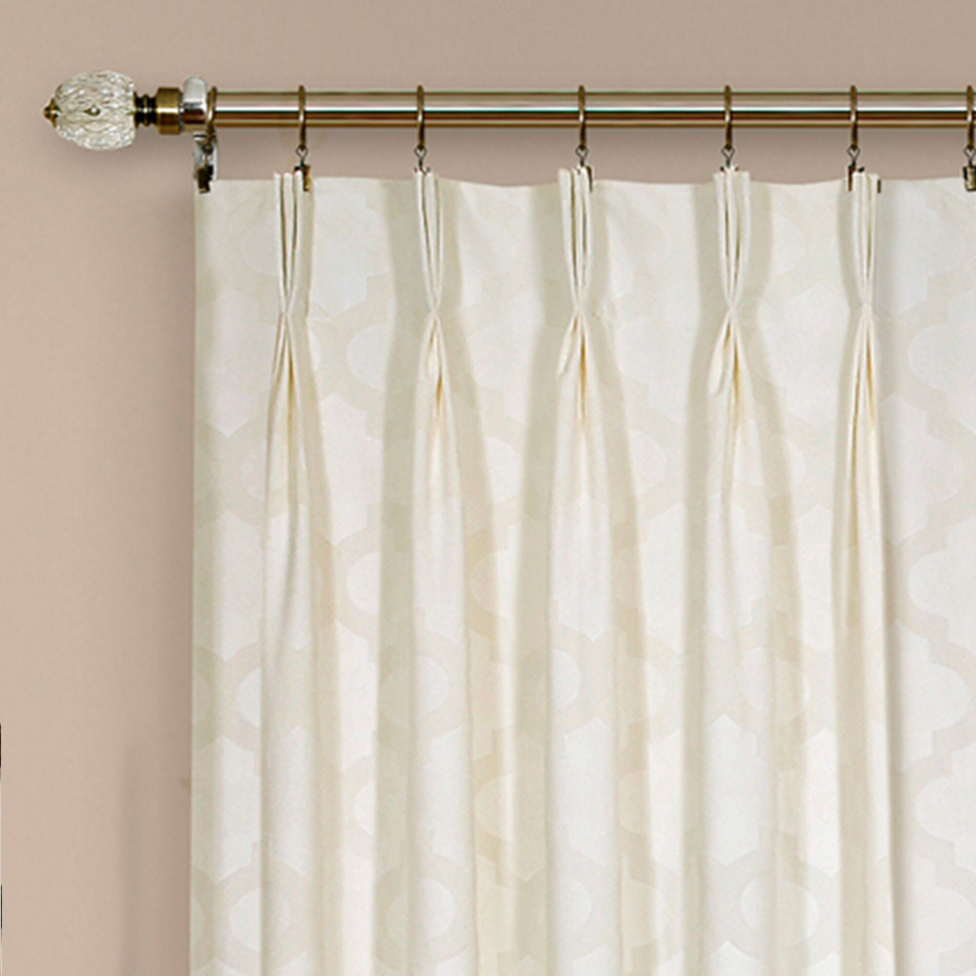 Windsor Room Darkening Pinch Pleat Window Curtain Panel, IVORY, alternate image number 2