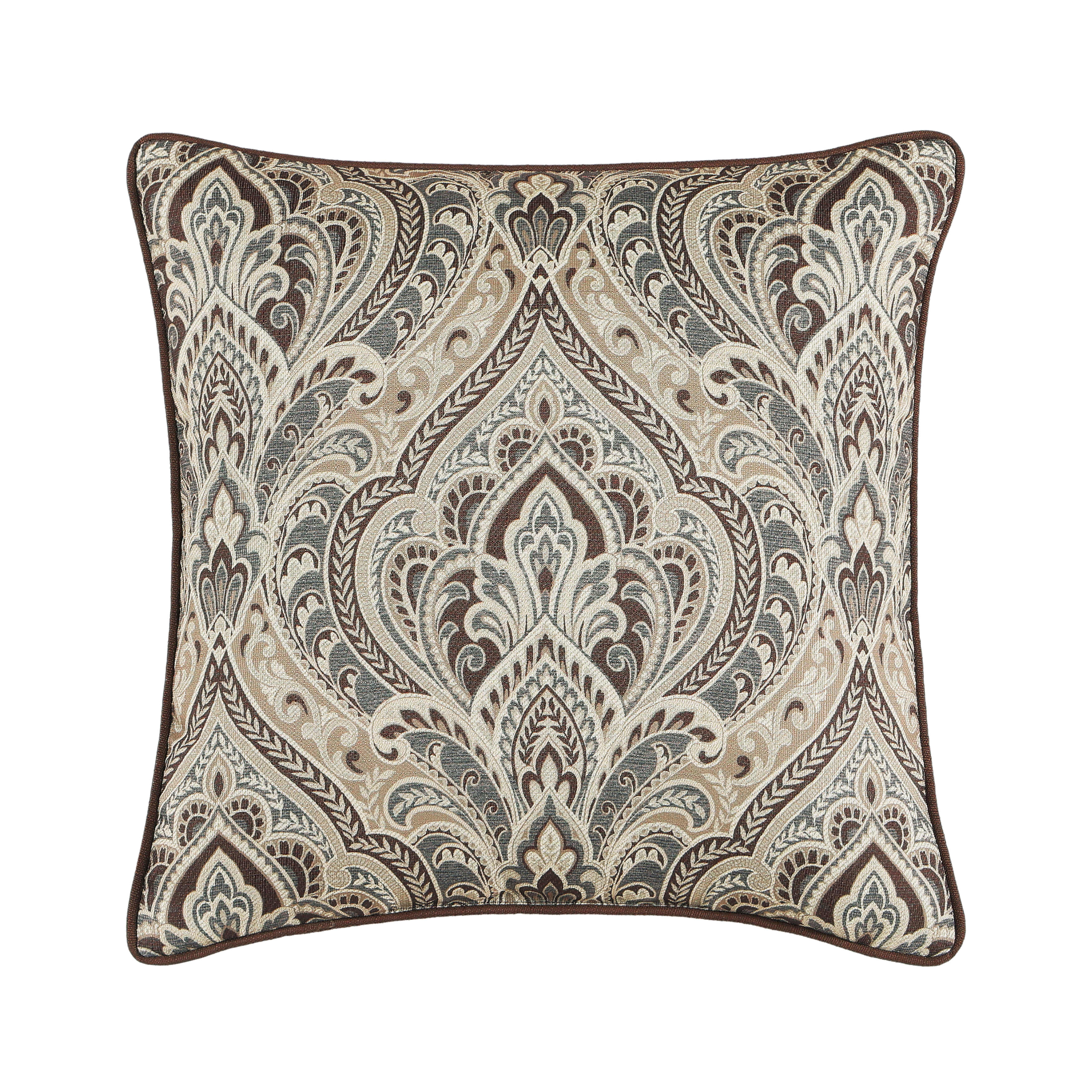 Maren 18 Inch Square Decorative Throw Pillow, CHOCOLATE, hi-res image number null