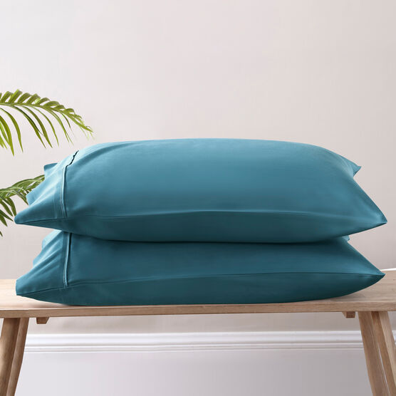 300 Thread Count Tencel Lyocell Sateen Pillowcase Set, TEAL, hi-res image number null
