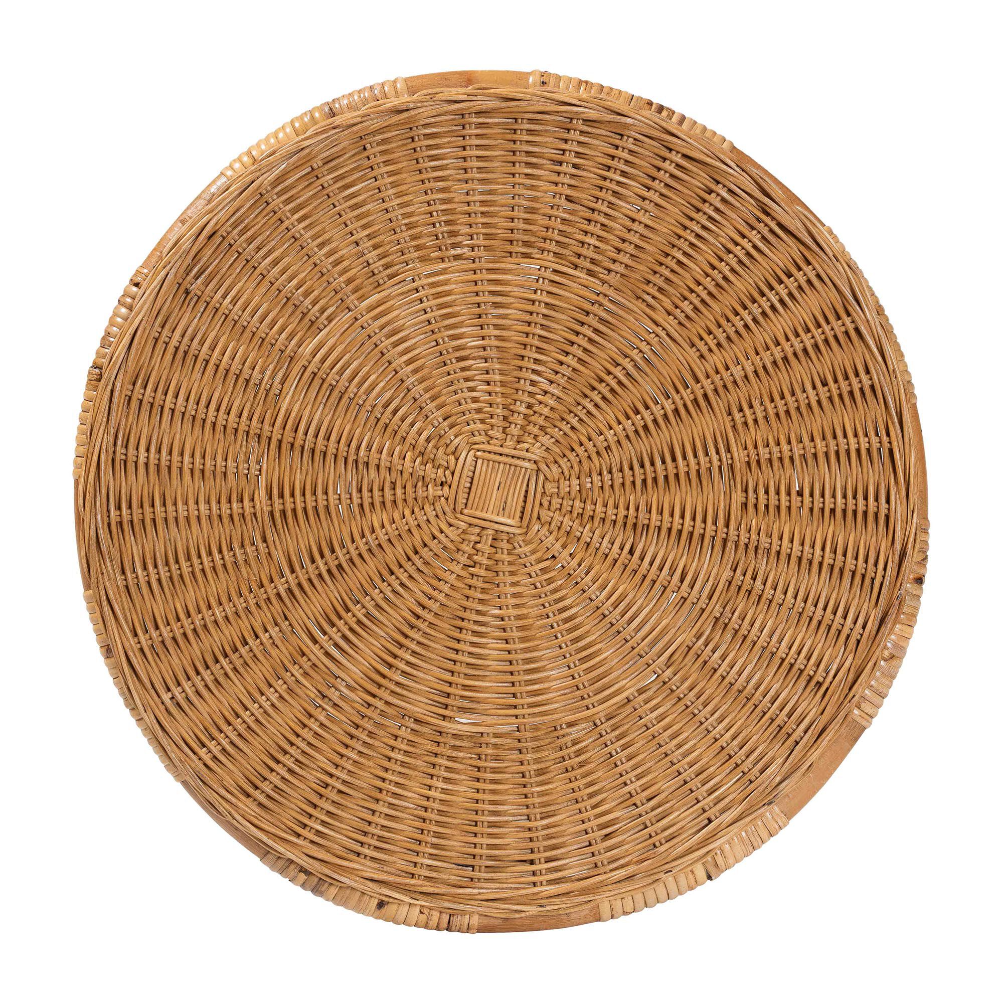 Jayana Natural Rattan Round End Table, LIGHT HONEY, alternate image number 5