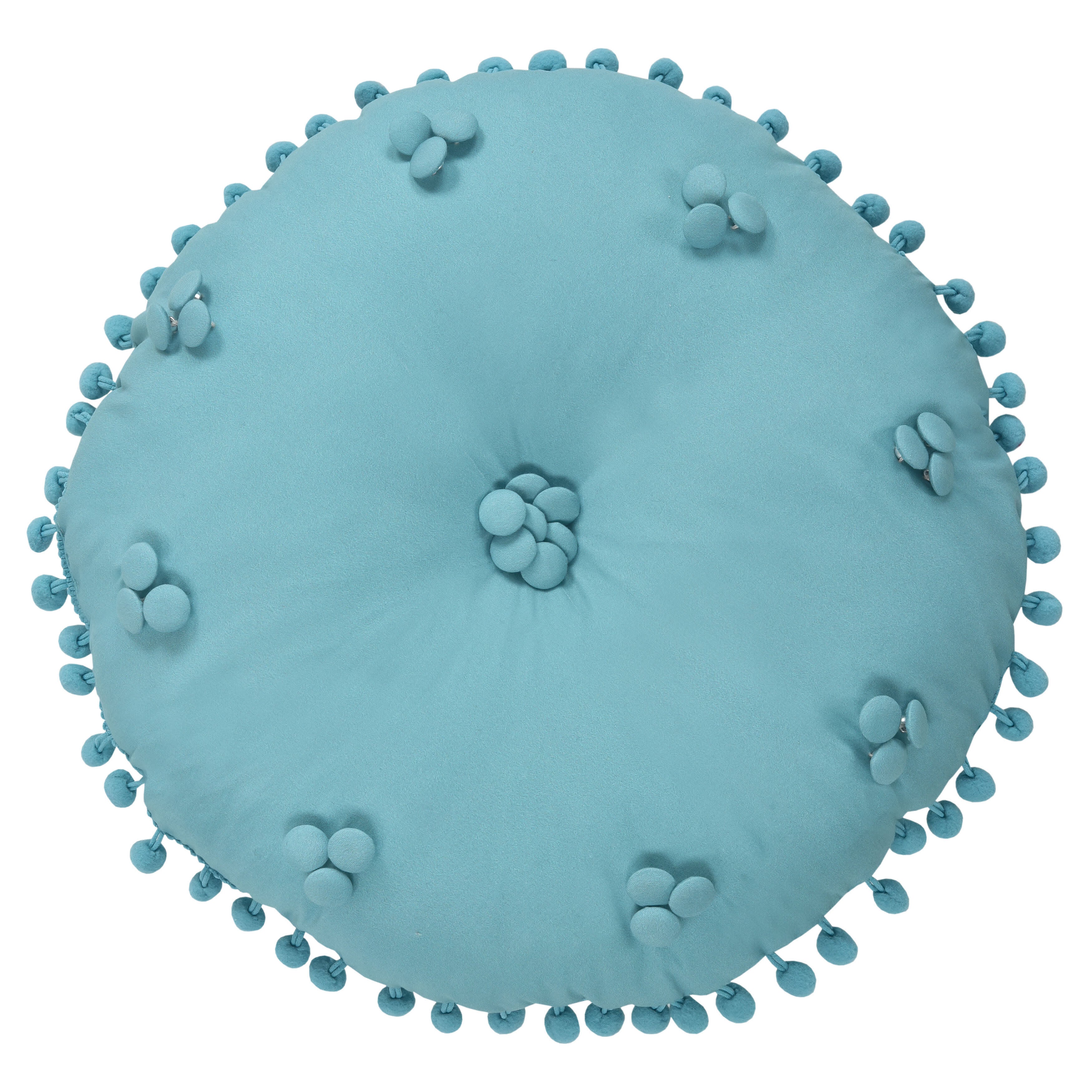 Afton Round Decorative Throw Pillow, BLUE, hi-res image number null