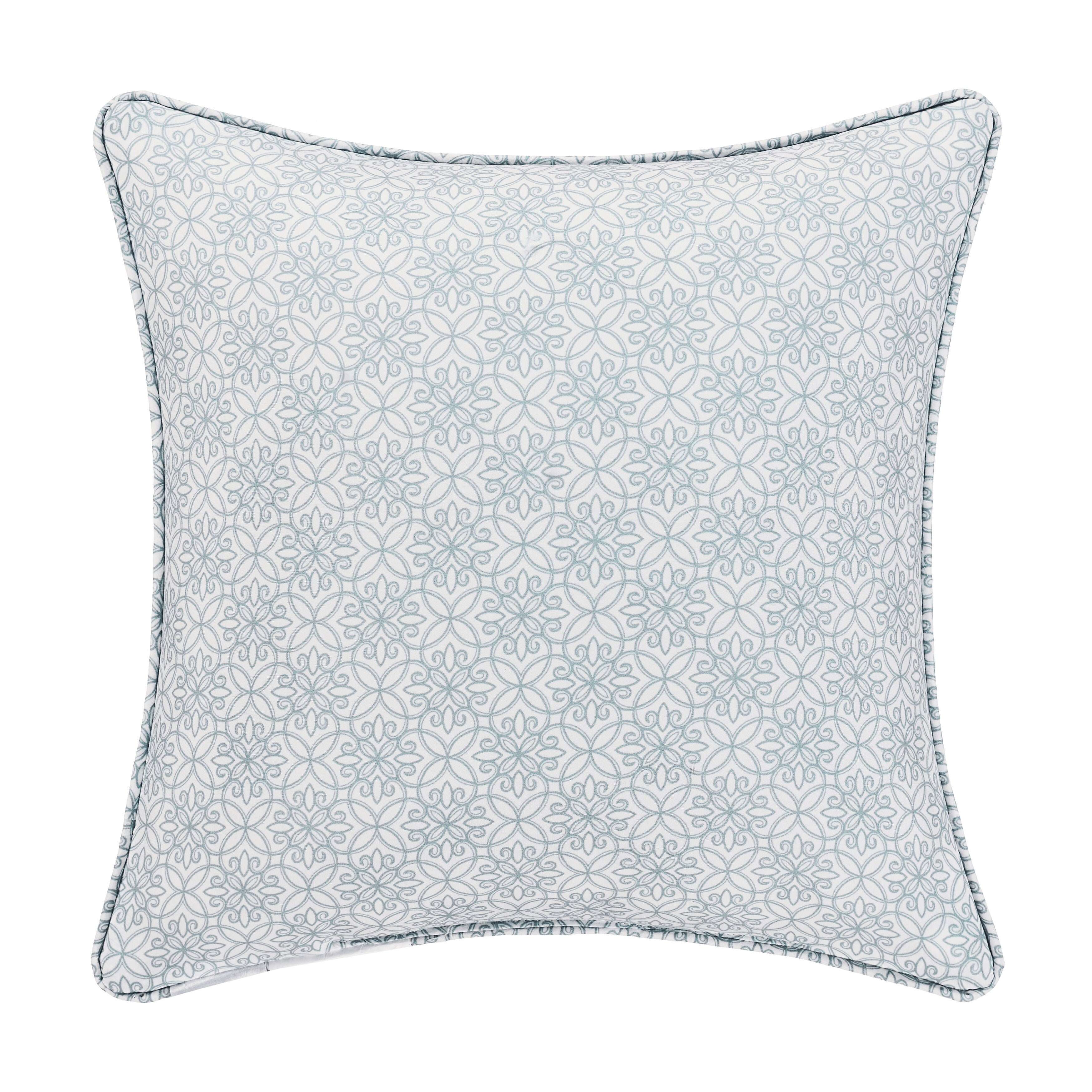 TRILOGY 16 inches SQUARE DECORATIVE THROW PILLOW, BLUE, hi-res image number 0