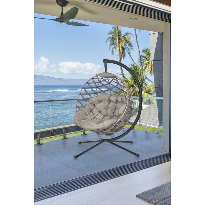 Hanging Ball Chair in Crossweave Sand, , on-hover image number 1