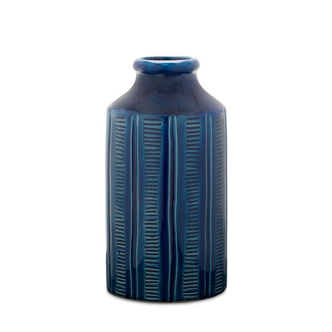 Vase 10 inchesH Terra Cotta, BLUE, hi-res image number 0
