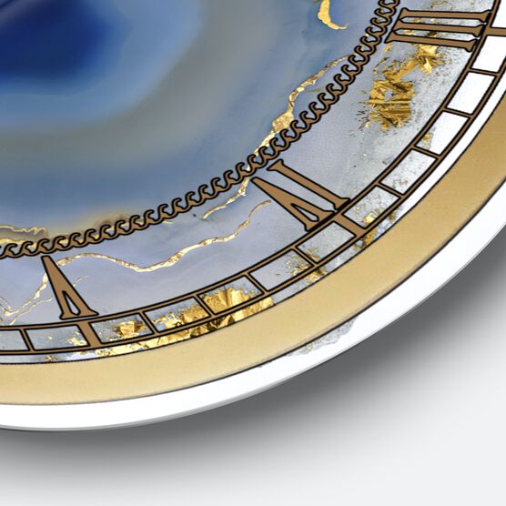 Golden Water Agate Oversized Fashion Wall Clock, , alternate image number null