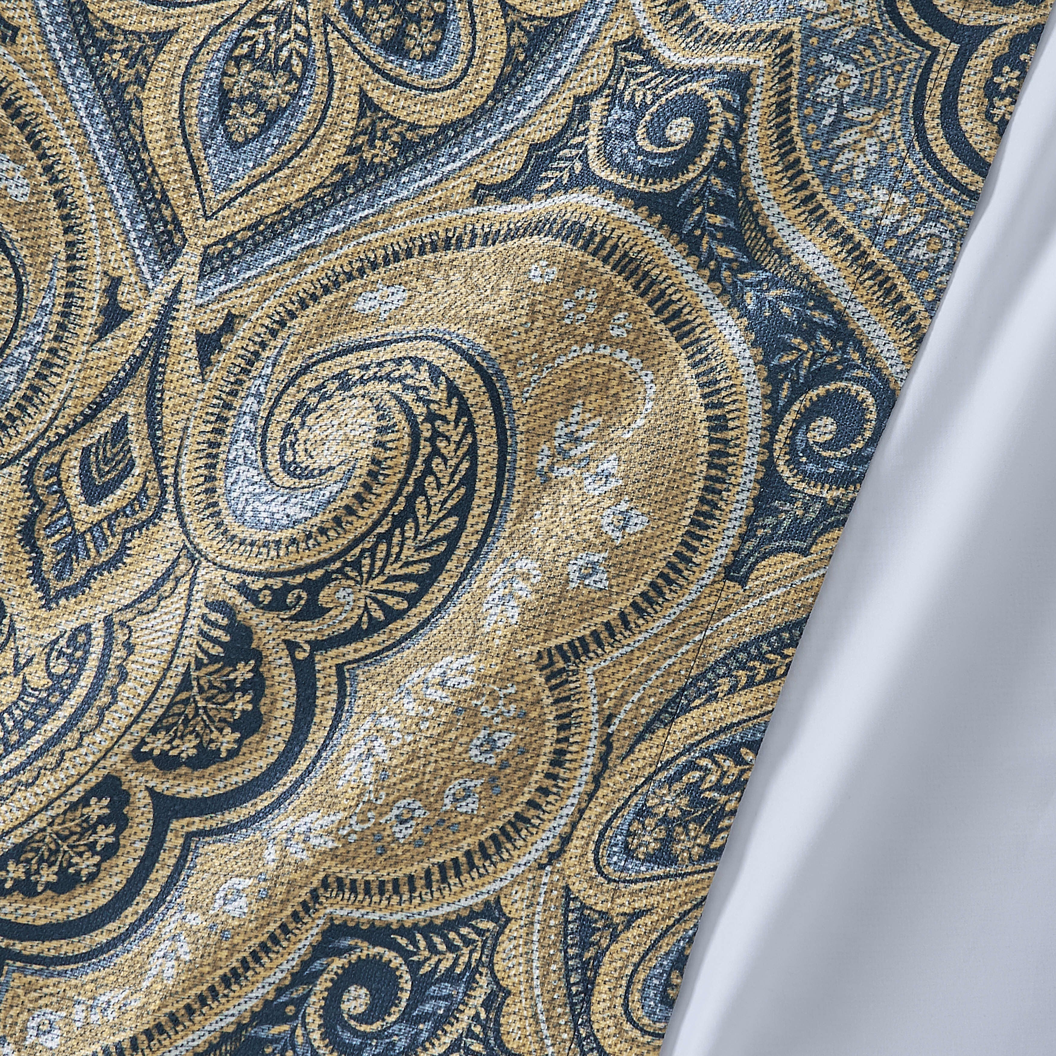 Messina Navy 84 Inch Window Panel Pair, NAVY, alternate image number 2