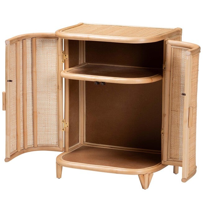 Yanka Bohemian Natural Rattan Storage Cabinet, , on-hover image number null
