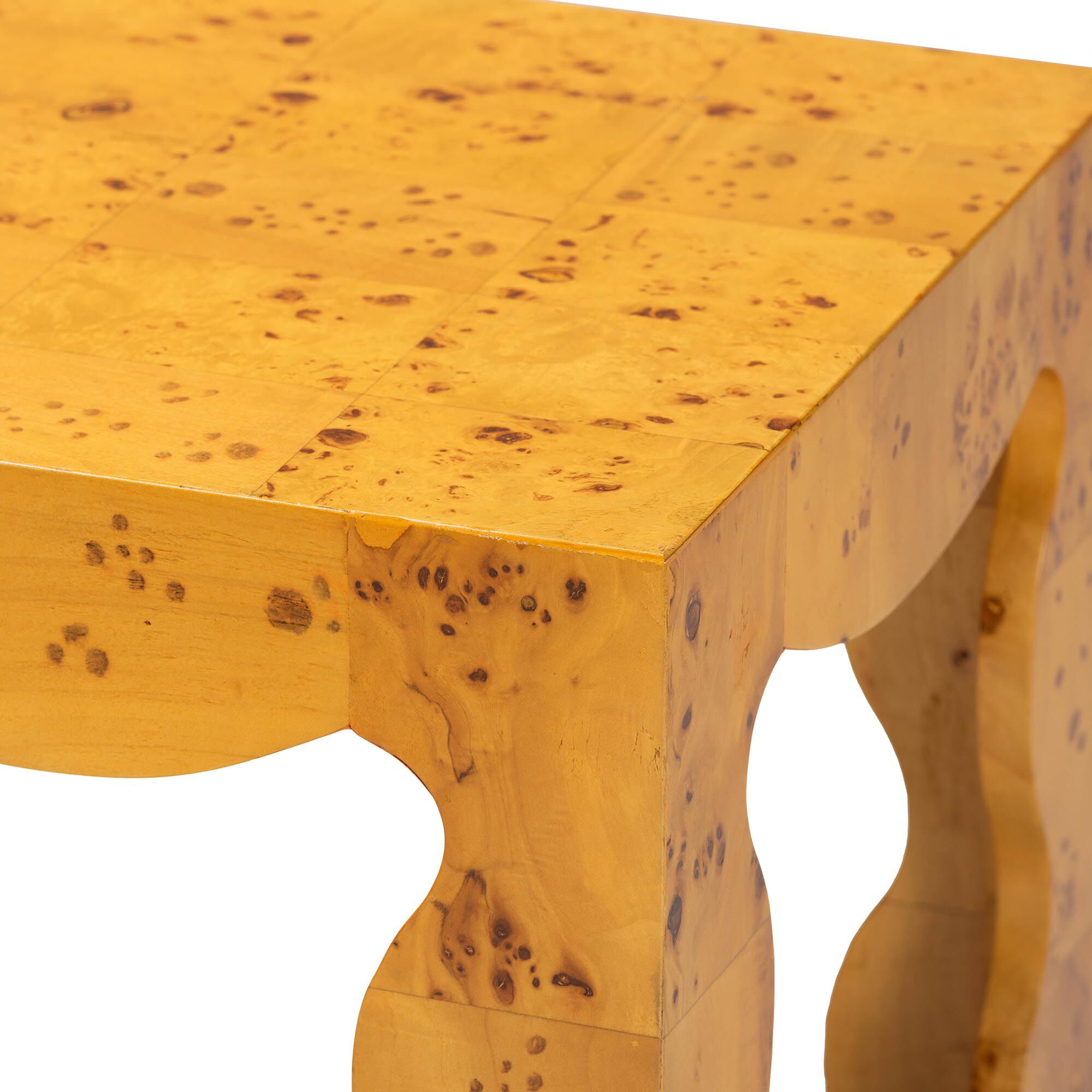 Huxley Modern and Contemporary Natural Real Burl Wood End Table, BURL, alternate image number 4